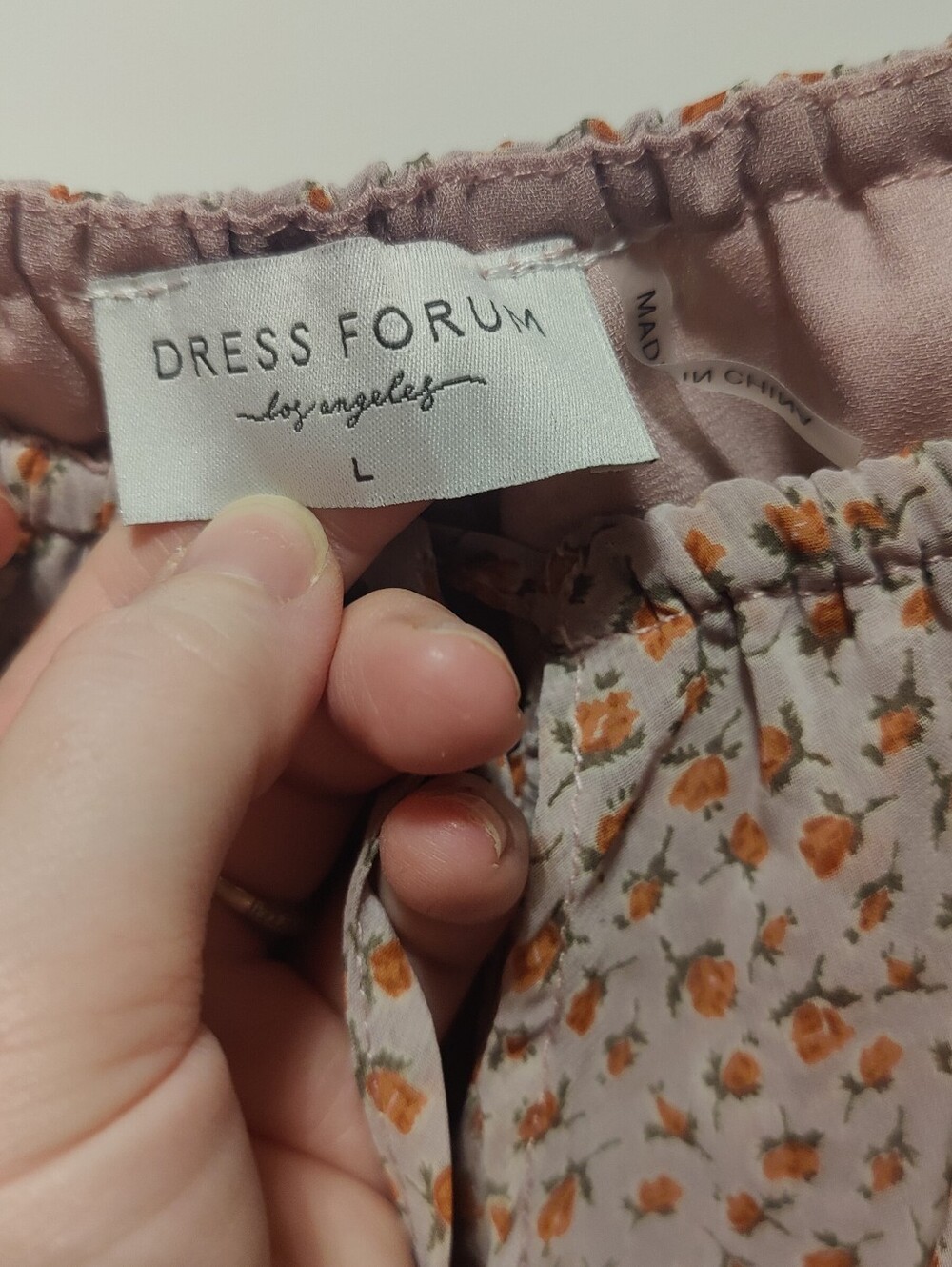 Dress Forum Floral Ruffle Off Shoulder Mini Dress Large - Picture 5 of 8